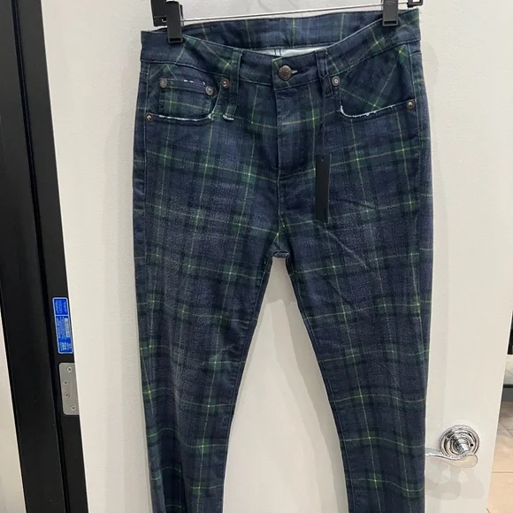 R13 Jeans R3 Kick Fit In Printed Tartan Nwt Poshmark
